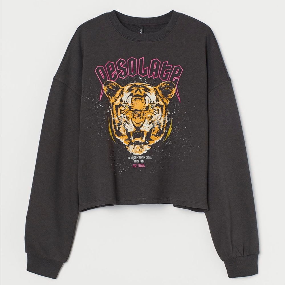NEW - H&M Cotton-Blend Sweatshirt (S)